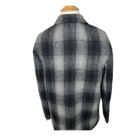 Madewell $198 Oversized Dorset Blazer Buffalo Check Boiled Wool Size L NH857 - Picture 5 of 7